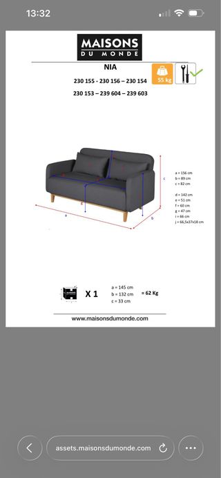 Sofá Cama 2 Plazas Nuevo! Precio original 399€