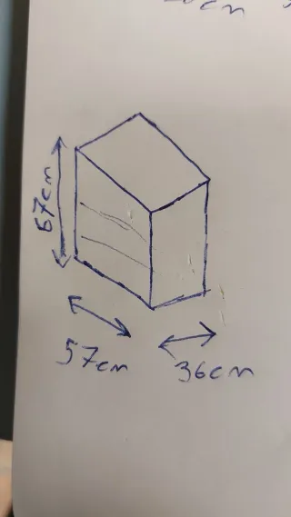 Cómoda cajonera de madera