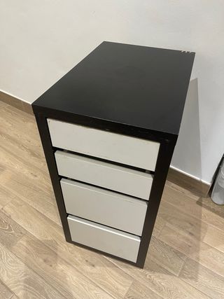 Cajonera MICKE IKEA Negra y Blanca