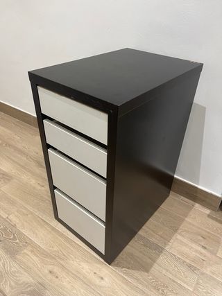 Cajonera MICKE IKEA Negra y Blanca