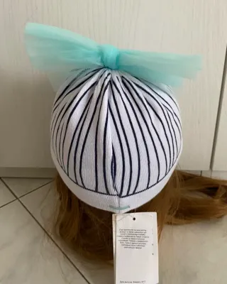 Cappellino fiocco in tulle Barbaras 6/12 mesi