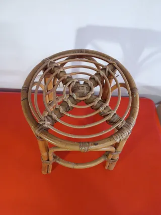 Taburete Ratán Vintage