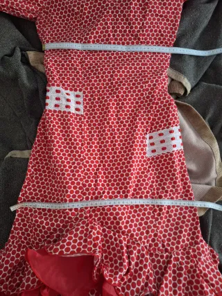 Traje de Flamenca Rojo y Blanco