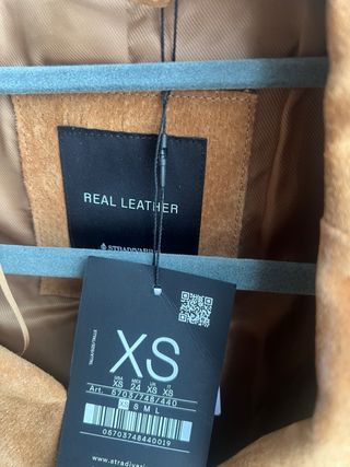 Chaqueta Stradivarius Piel Ante Marrón