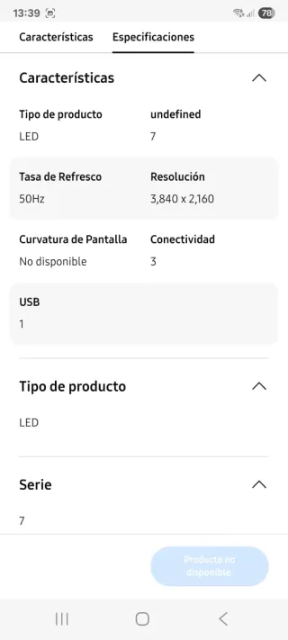 TV 4K Samsung 50 Pulgadas
