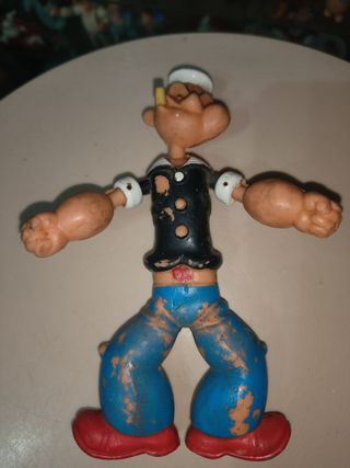 Lote figuras goma pvc años 80 Popeye Olivia brutus