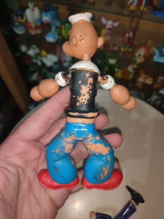 Lote figuras goma pvc años 80 Popeye Olivia brutus