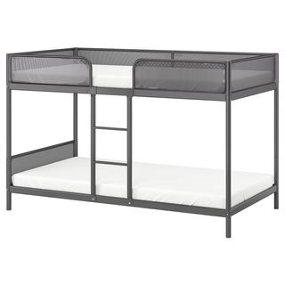 Litera Ikea gris oscuro 90x200 sin colchones.