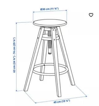 Taburete Dalfred Negro Madera