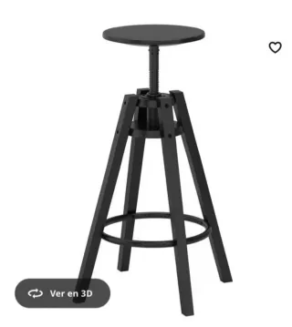 Taburete Dalfred Negro Madera