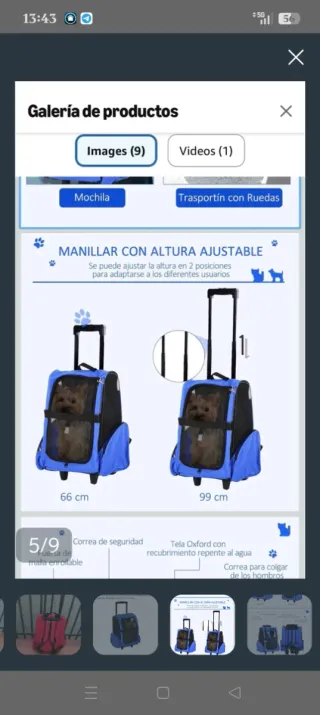 Transportín para mascotas con ruedas