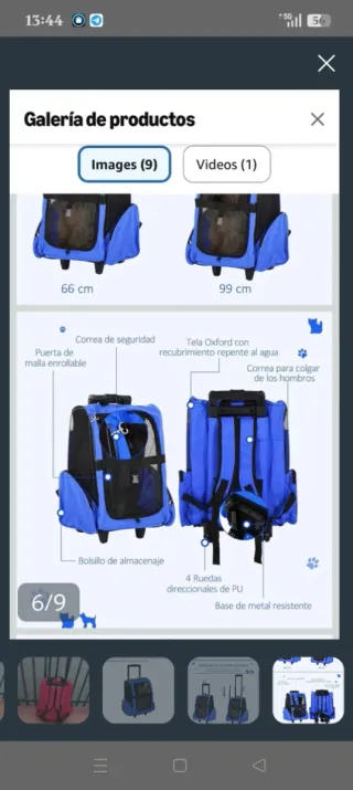 Transportín para mascotas con ruedas