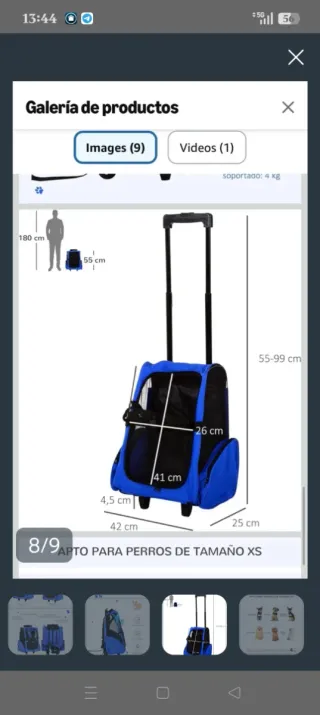 Transportín para mascotas con ruedas