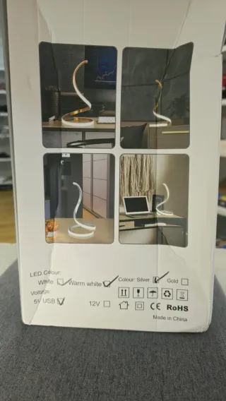 Lámpara de mesa LED espiral moderna