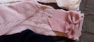 Calcetines de hilo con moña