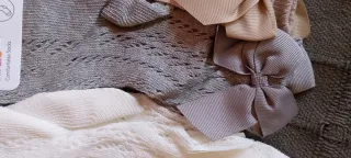 Calcetines de hilo con moña