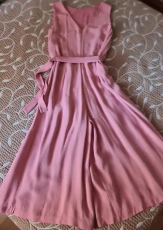 Mono falda pantalón Massimo Dutti rosa palo