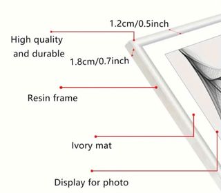 Cornice per quadri bianca - 30x45cm