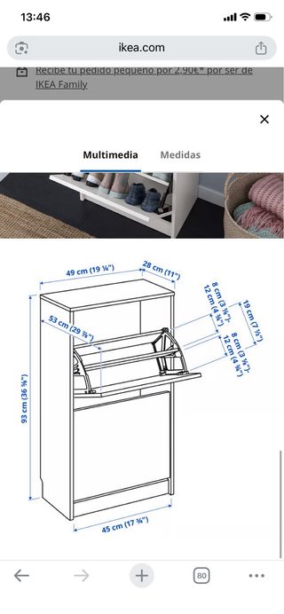 2 zapateros Bissa Ikea