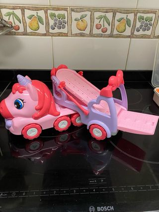 Camión Juguete Musical Unicornio Rosa