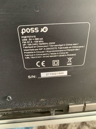 Torre de Sonido POSS Negra