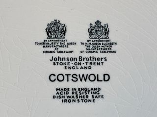 🇬🇧 Johnson Bros Bandeja grande Escena Rural granate