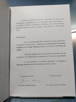 Estudio de la manifestación del carácter rizomatosao el la mielga (Medicago sativa L.) en función del manejo del cultivo _ Abderrahmen Ben Chaâbane.