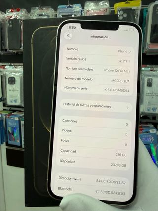 iPhone 12 Pro Max 256GB Plata buen estado libre