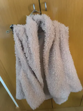 Chaleco borreguito rosa palo Talla L