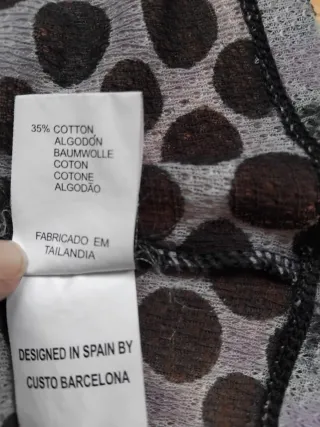 Camiseta Custo Barcelona Lunares Rosa y Negro