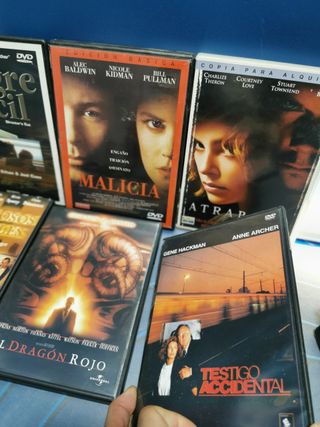 13 películas suspense, DVD, Testigo accidental, Sospechosos habituales, La mano que mece la cuna y mas