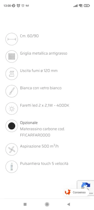 Cappa Design Bianca