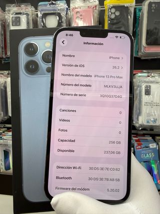 iPhone 13 Pro Max 256GB Azul perfecto estado libre