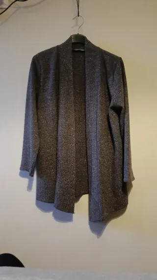 Chaqueta mujer gris plateada talla única