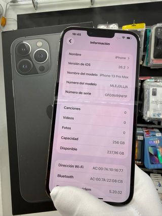 iPhone 13 Pro Max 256GB Gris - 93% Batería factura