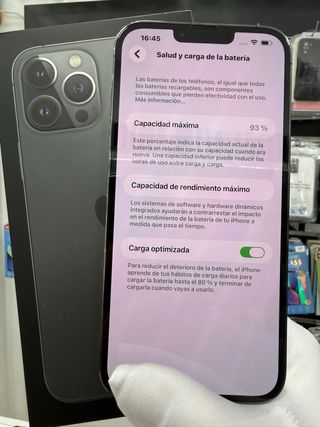 iPhone 13 Pro Max 256GB Gris - 93% Batería factura