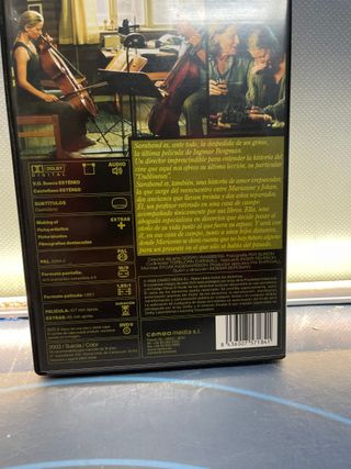 DVD, SARABAND LA ÚLTIMA PELÍCULA DE INGMAR BERGMAN