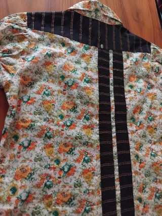 Camisa Custo Barcelona floral manga corta
