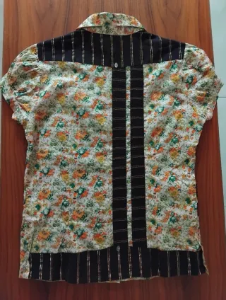 Camisa Custo Barcelona floral manga corta