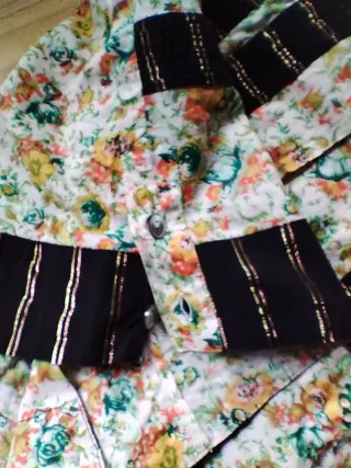 Camisa Custo Barcelona floral manga corta