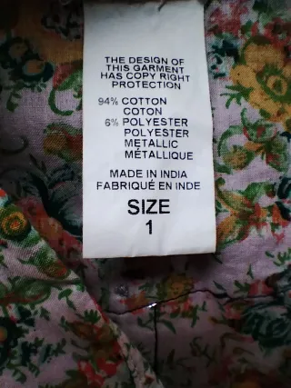 Camisa Custo Barcelona floral manga corta