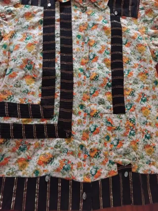 Camisa Custo Barcelona floral manga corta