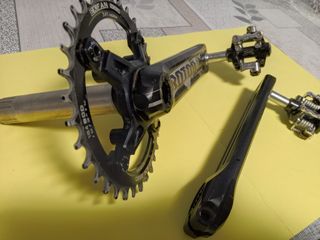 Bielas Rotor 3D Monoplato oval 34T + Pedales Xpedo