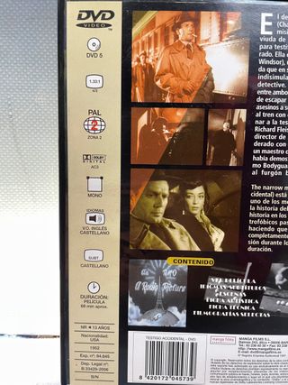 DVD, the narrow margin, testigo accidental