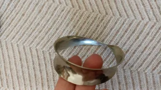 3 Brazaletes Aros Plateados