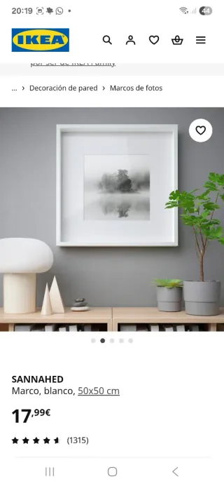 Marcos Sannahed blancos madera 50x50