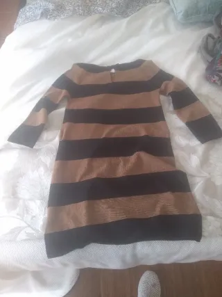 Vestido de punto rayas M