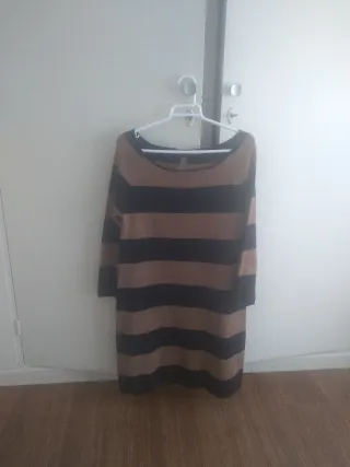 Vestido de punto rayas M