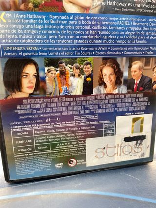 DVD, La boda de Rachel