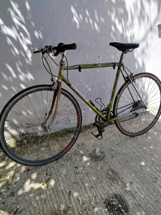 Bicicleta de carretera verde